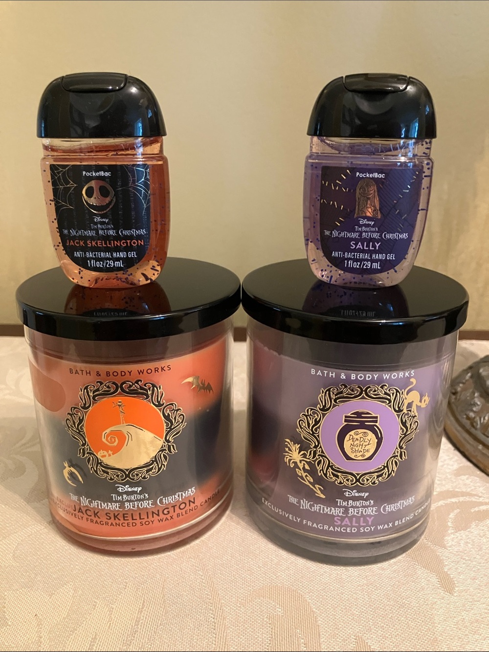 🖤Bath & Body Works x NBC Jack and Sally single wick candles bundle NWT